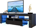 White High Gloss LED TV Stand with Storage Drawer M47889