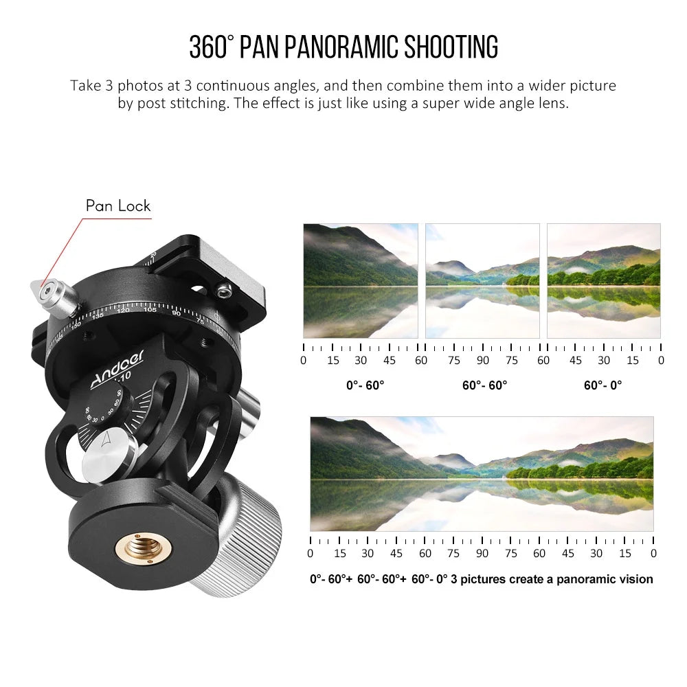 2 Way Pan/Tilt Tripod Head with Quick Release Plate H568