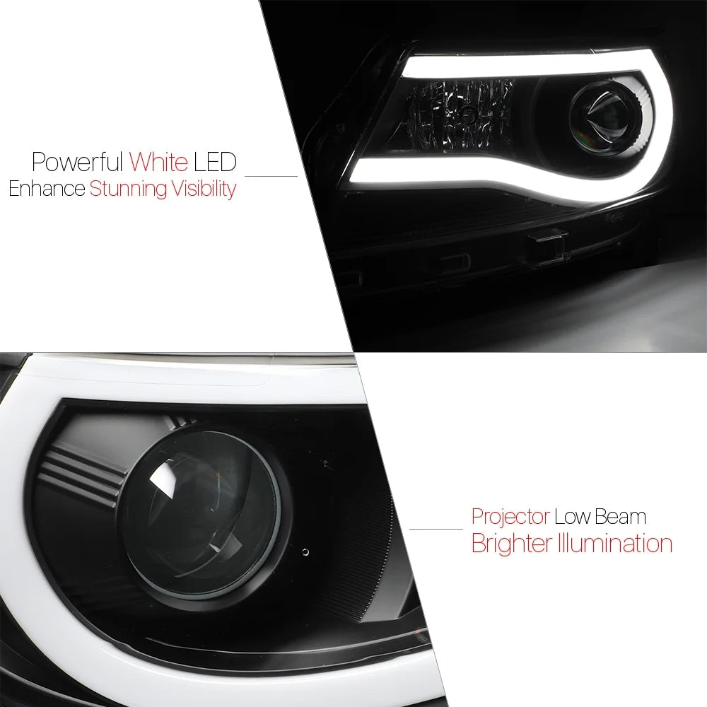 Black Projector Headlight LED Amber Signal for 2015-2020 Chevrolet Colorado G1240