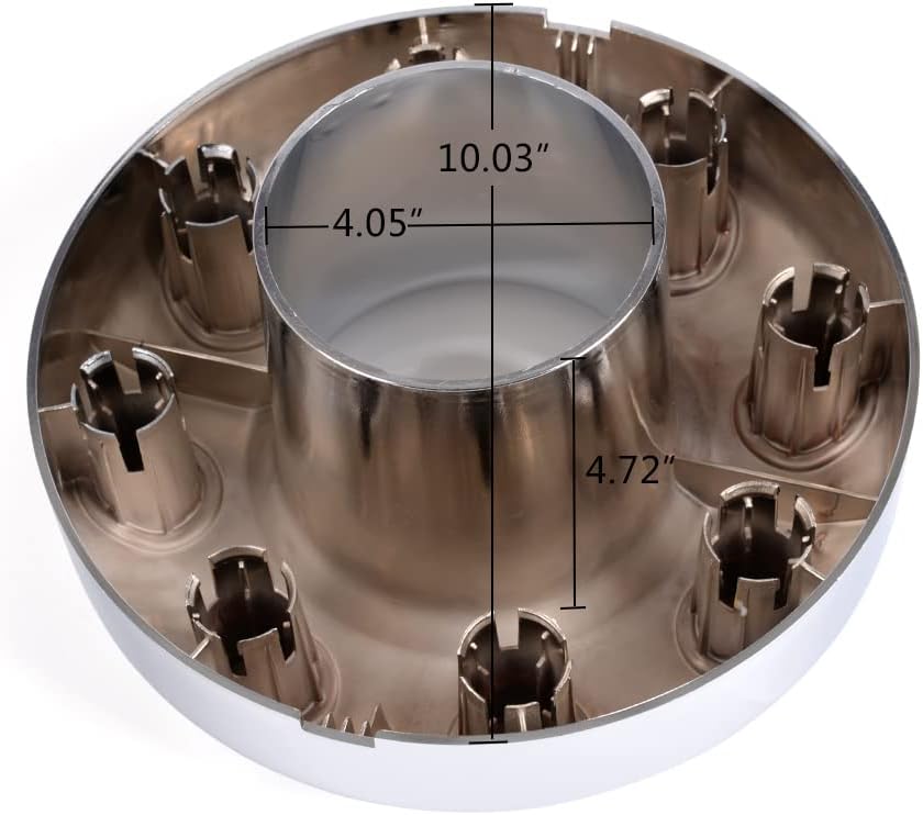 Chrome Open Dually Front Wheel Center Hub Cap C31038