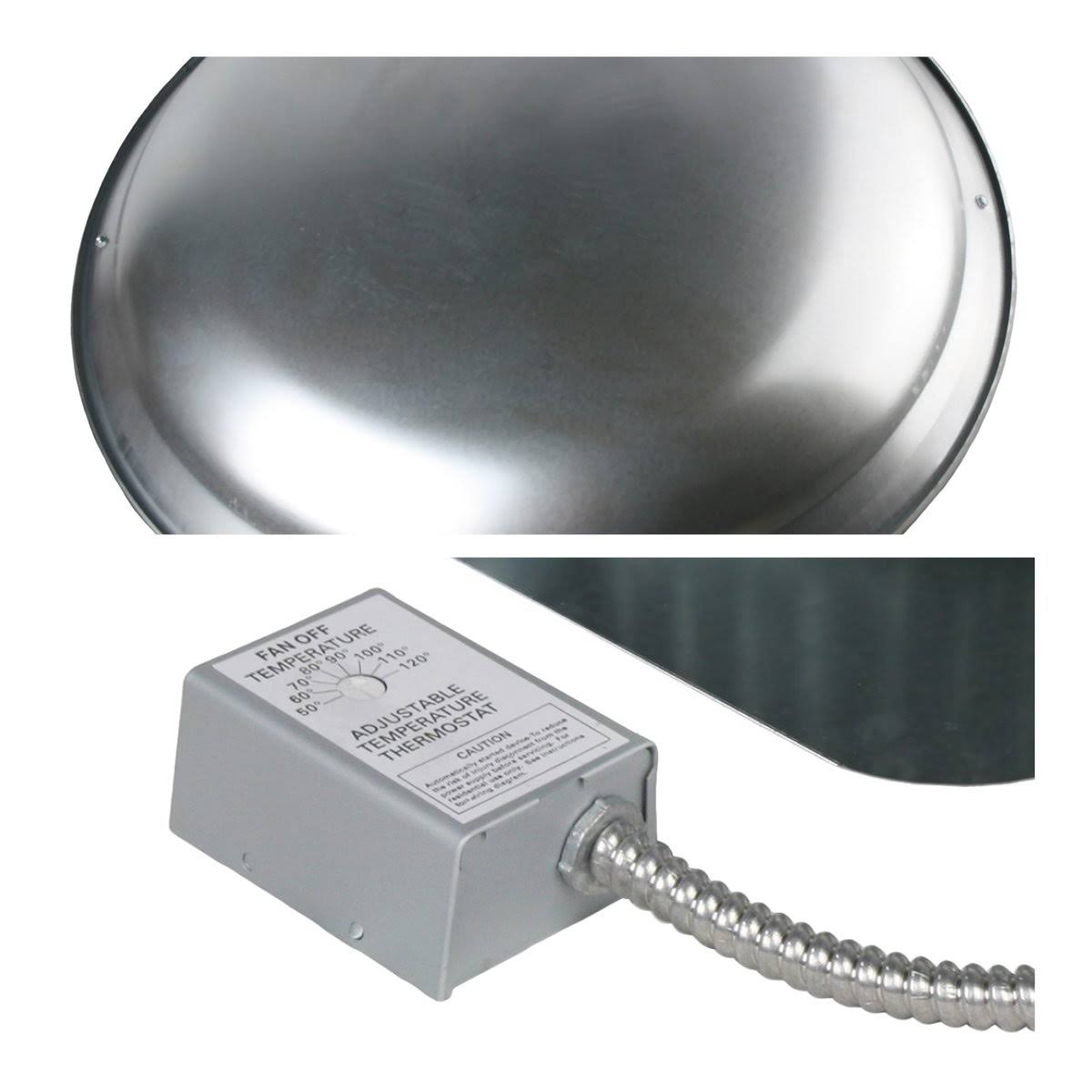 Black Aluminum Roof Ventilator with Motor X843798
