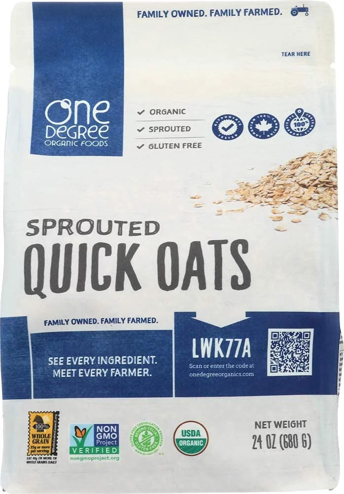Organic Quick Oats - Sprouted - Case of 4 - 24 oz S39226