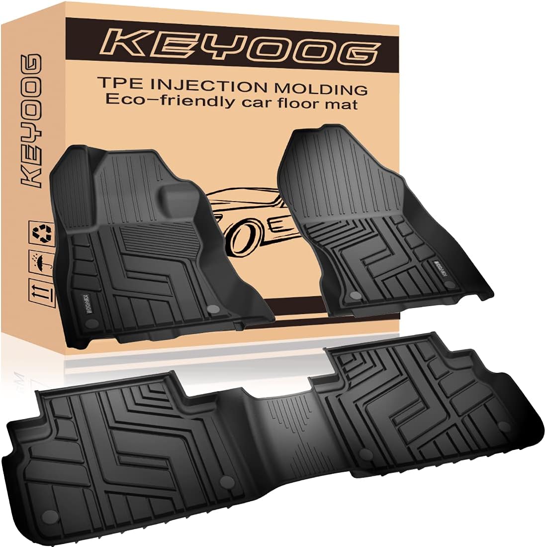 Black TPE Car Floor Mats for Subaru Forester P598
