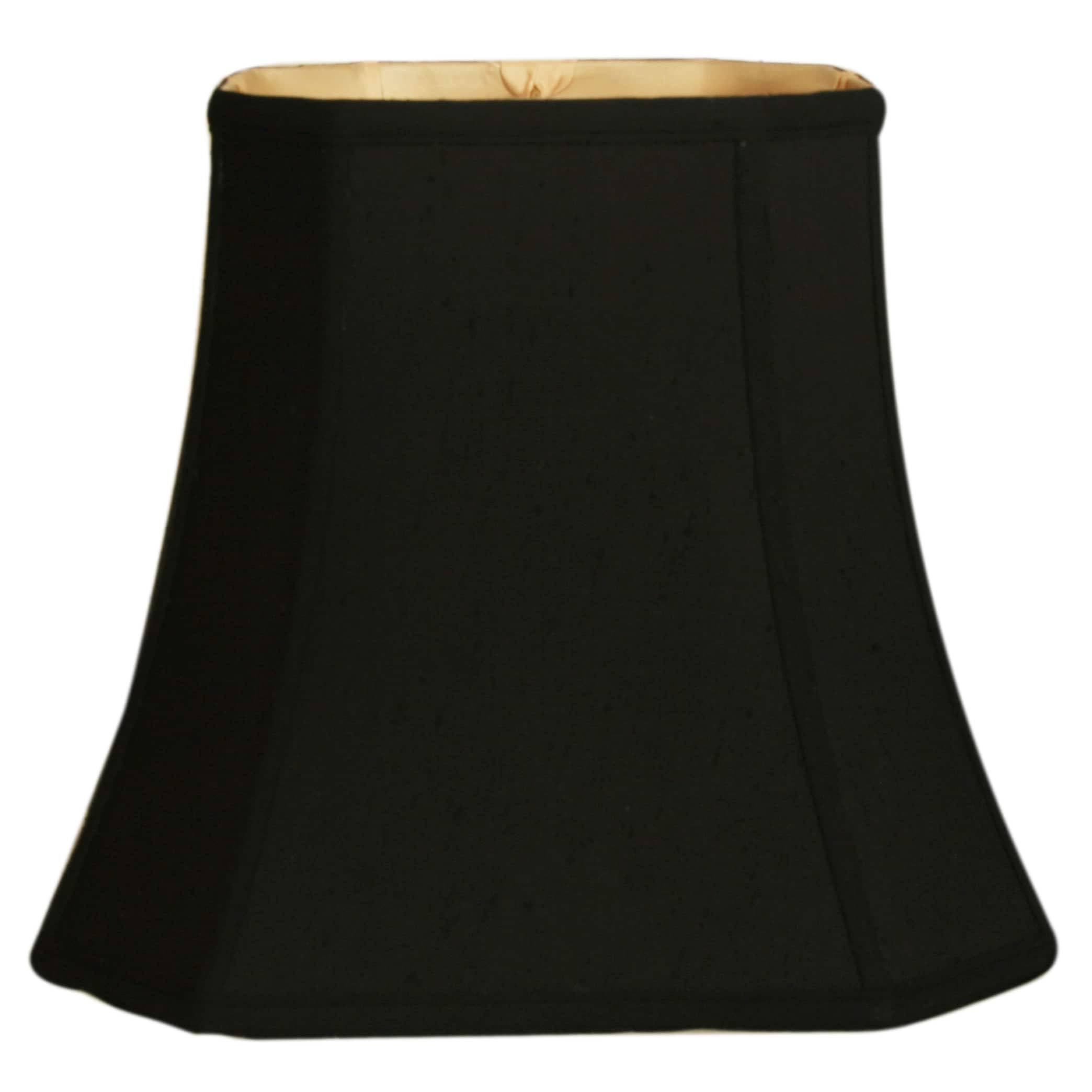 Black/Gold Square Cut Corner Lamp Shade V970