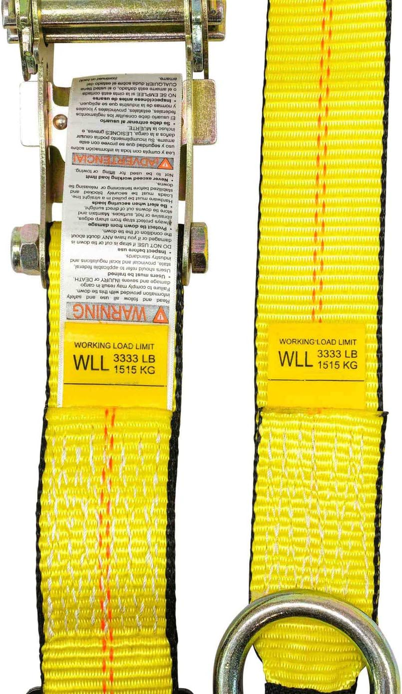 4 Pack 2 x 10' Car Tie Down Ratchet Strap with Flat Hook C2936