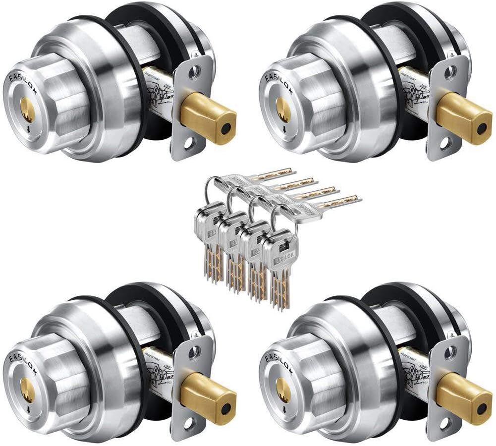 Twist to Lock Deadbolt, 304 Stainless Steel Front Door Lock with Door Knob U30948