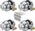Twist to Lock Deadbolt, 304 Stainless Steel Front Door Lock with Door Knob U30948