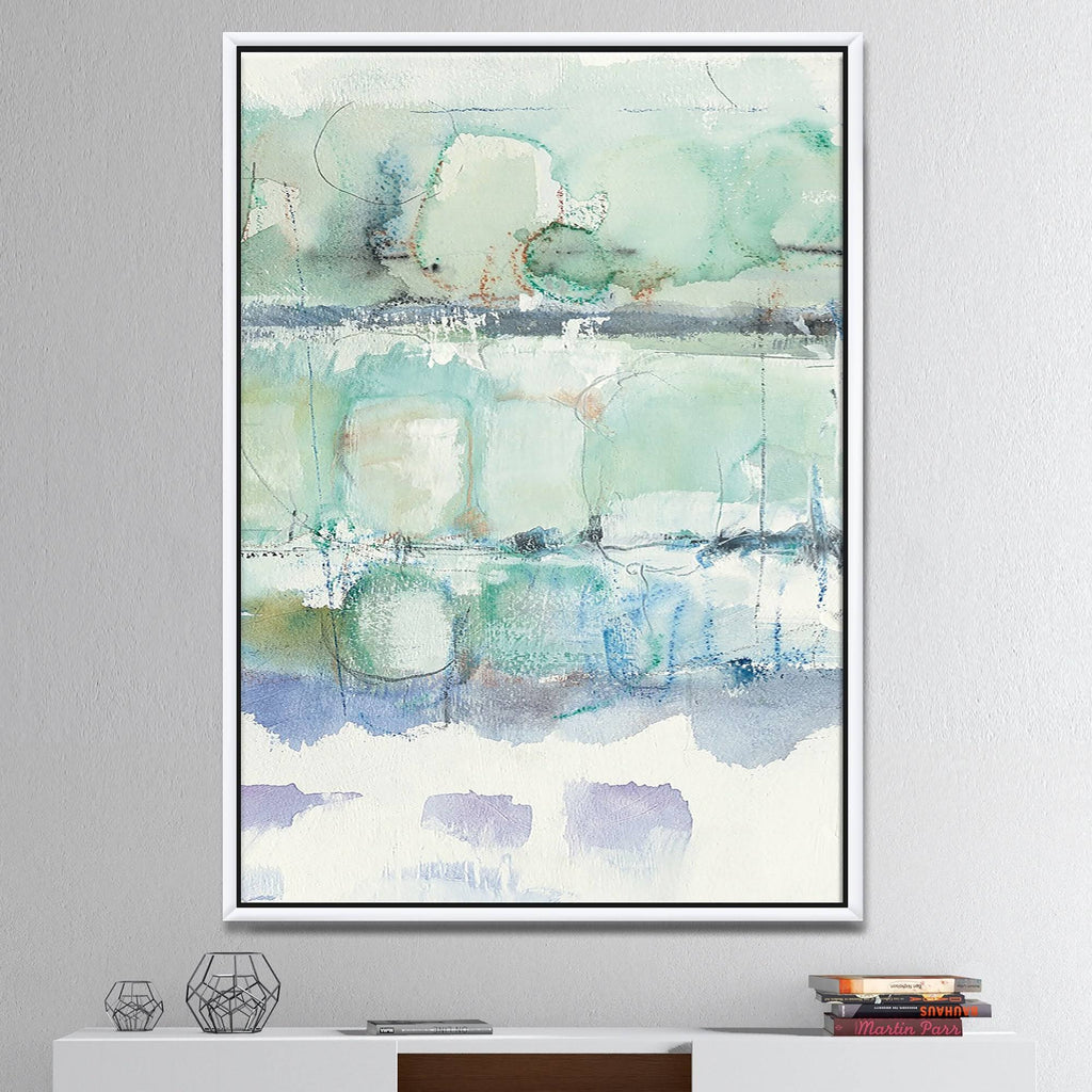Geometric Framed Canvas - 34 in. Wide x 44 in. High - White K6444