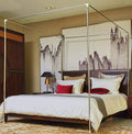 Queen Size Stainless Steel Canopy Bed Frame Poles Pack of 2 V652018