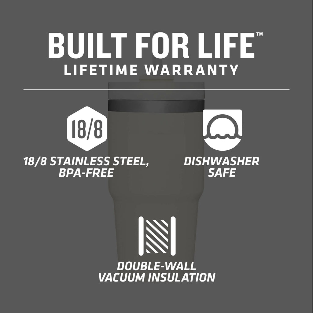 Reusable Insulated Tumbler with Straw and Lid Q28557