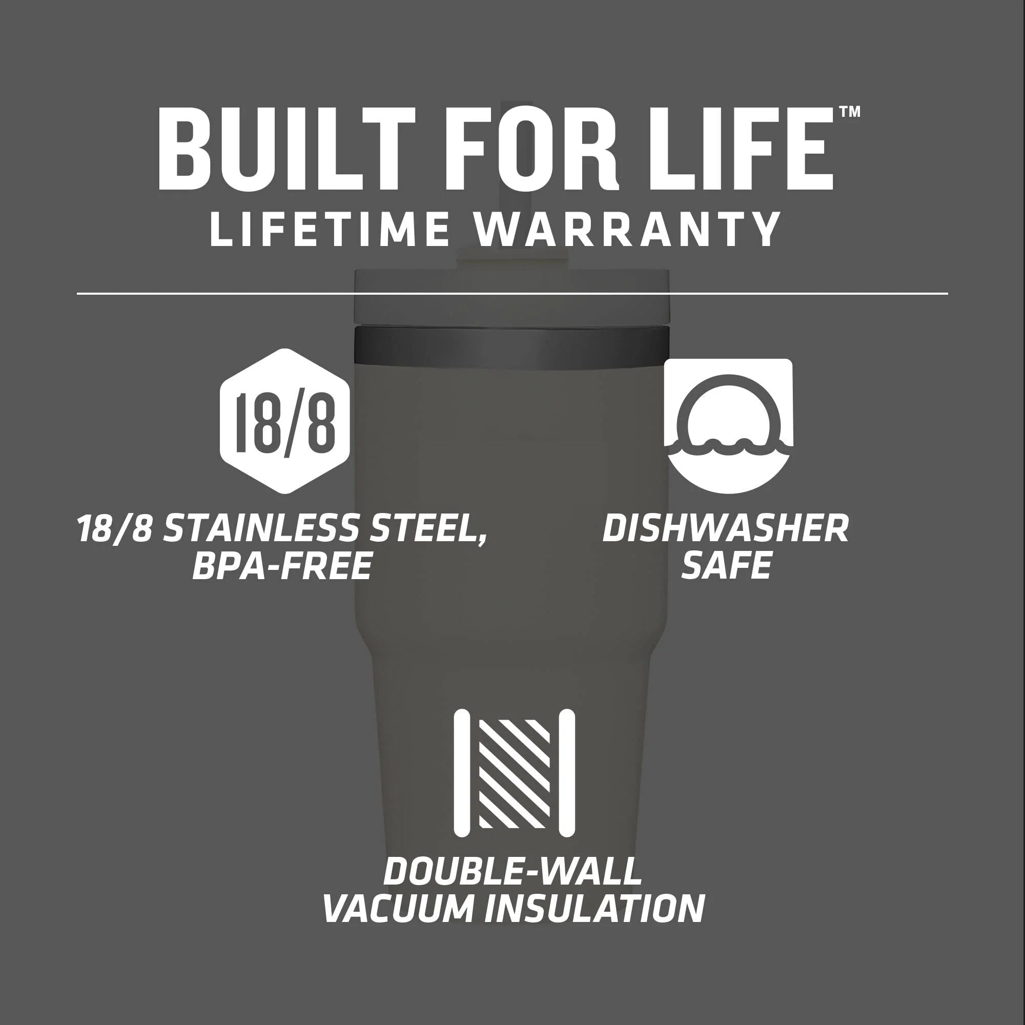 Reusable Insulated Tumbler with Straw and Lid Q28557