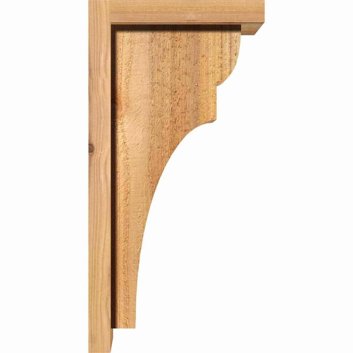 Rough Sawn Corbel with Backplate, Western Red Cedar J257