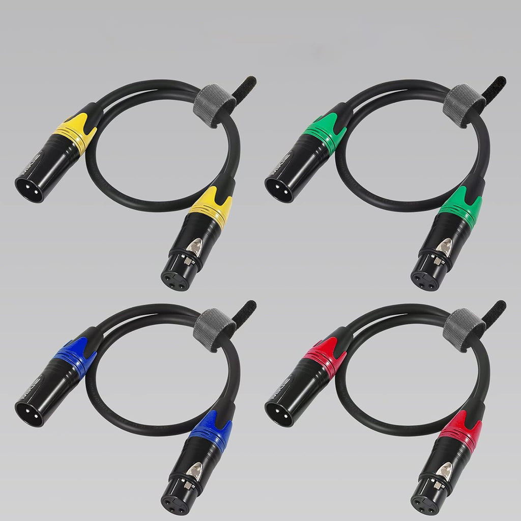 25ft 4 Pack XLR Microphone Cables Z99408