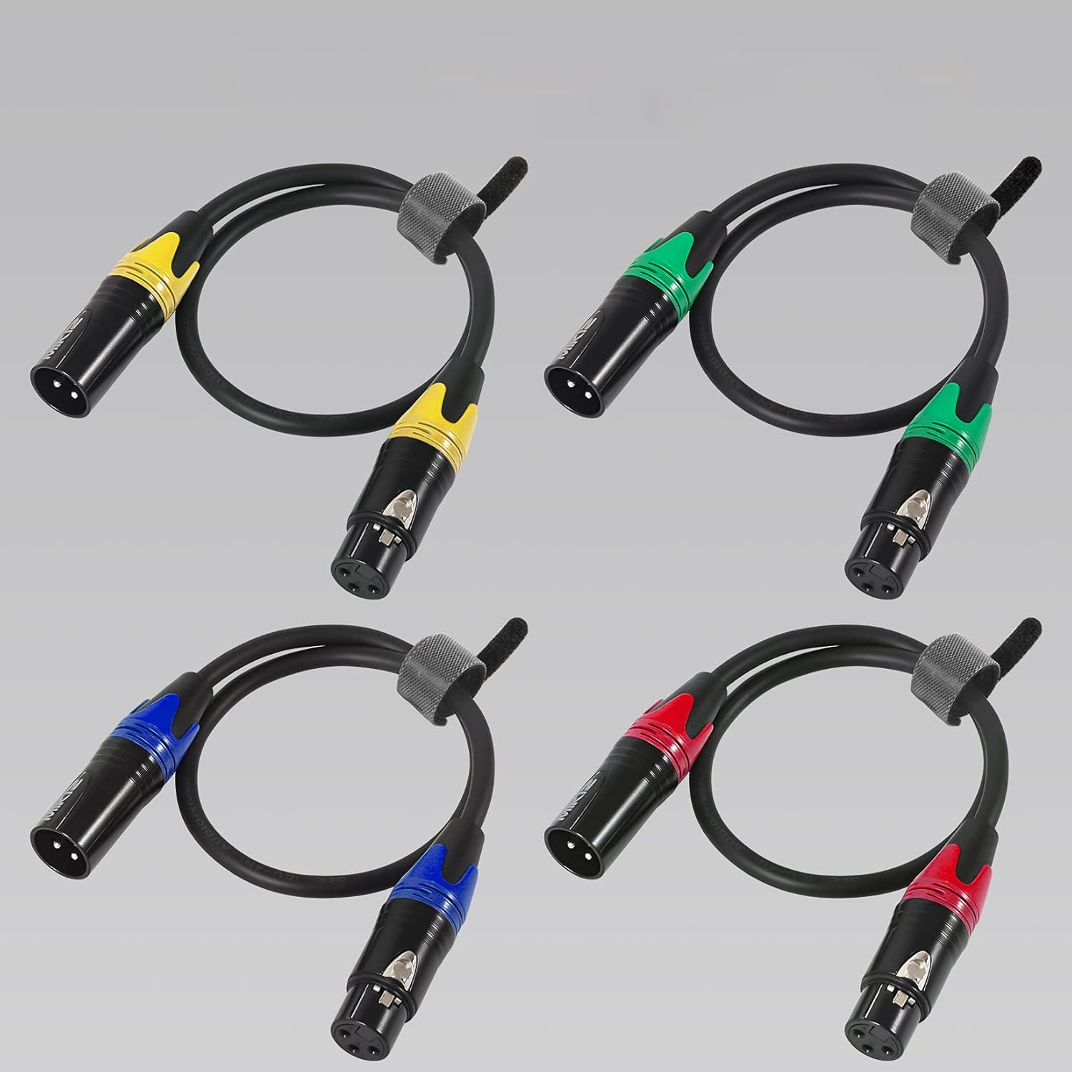 25ft 4 Pack XLR Microphone Cables Z99408