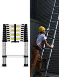 Telescoping Ladder, 12.5 FT Aluminum, 330 lbs Load Capacity K288609