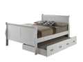White Full Trundle Bed I3123