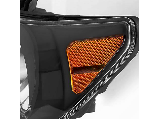 Black Headlights Driver Passenger Head Lamps O1852