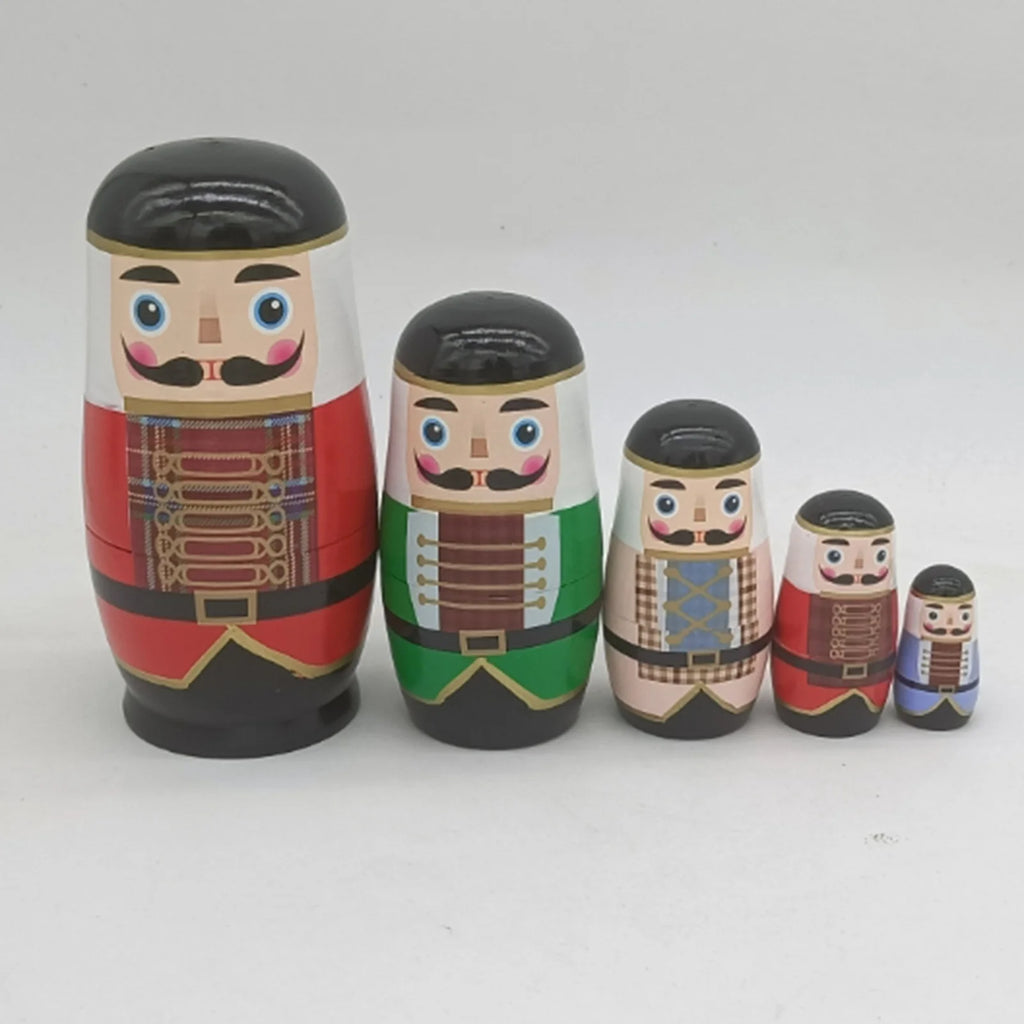 Walnut Soldier Nesting Doll Toy C4095