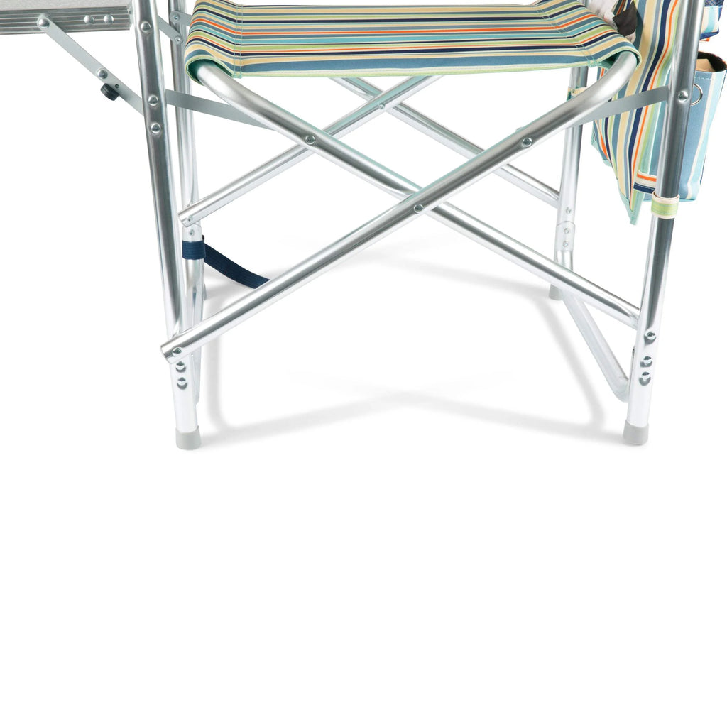 Sky Blue Sports Chair with Multi Stripe Pattern G9415