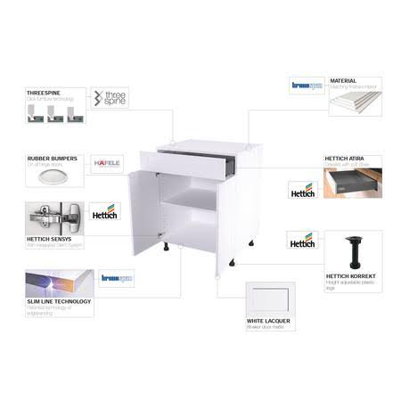 Shaker White Stock Base Cabinet H53030