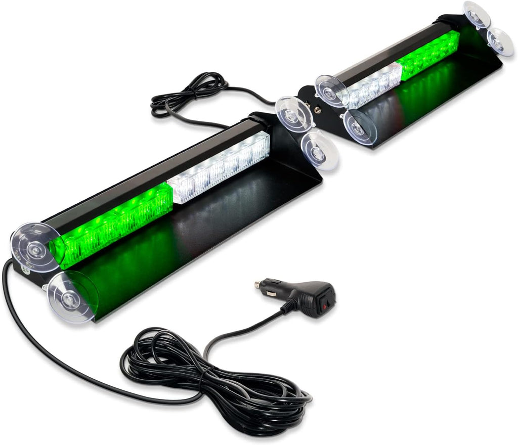 2 in 1 Dash Strobe Lights 2x14 inch 24LED Safety Hazard Warning Lights Pack of 2 R954963