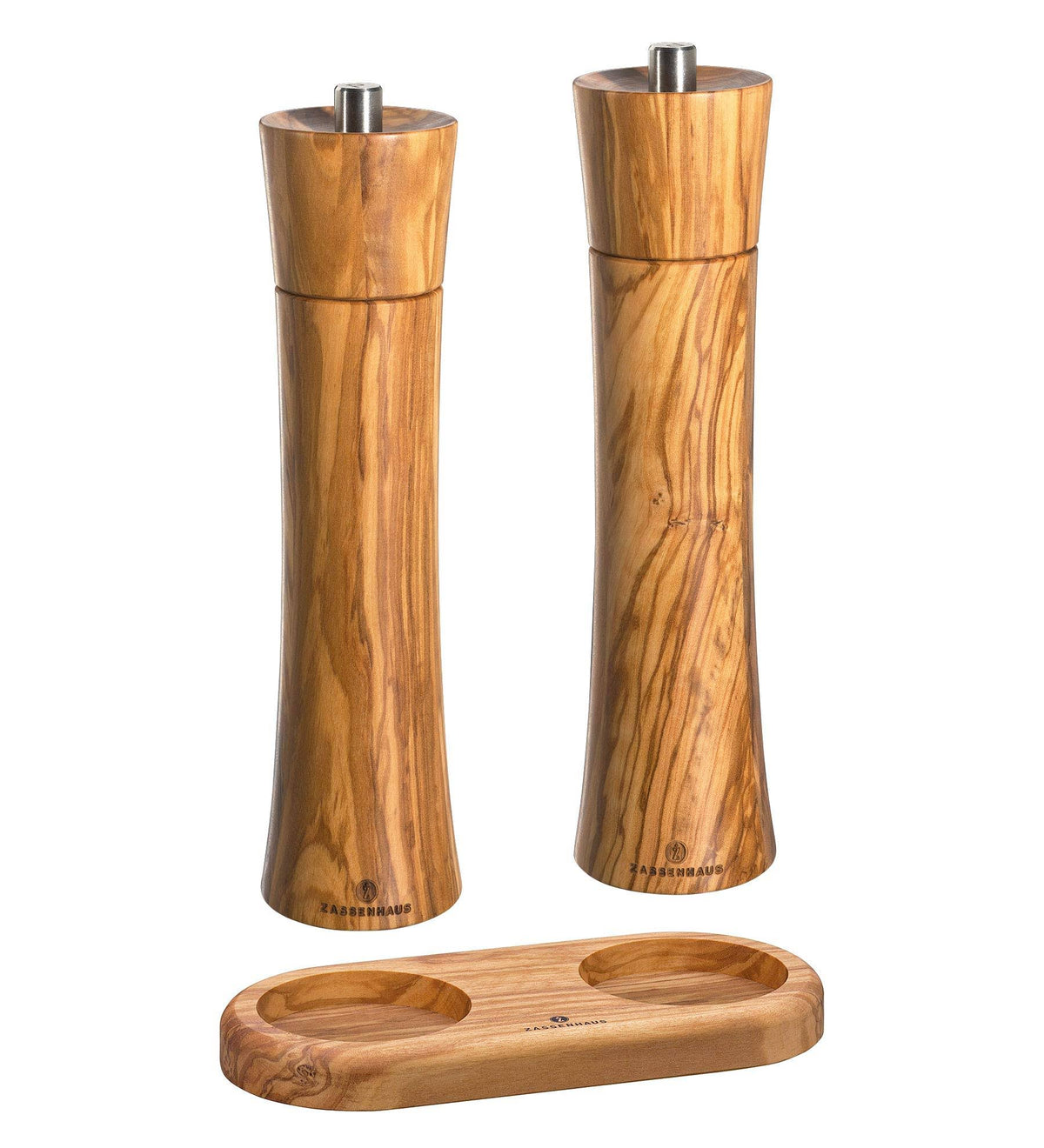 Pepper and Salt Mill Set Olive 9.4-inch with Stand X12308