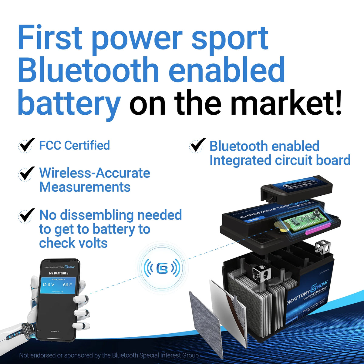 AGM Battery for Snowmobile R543