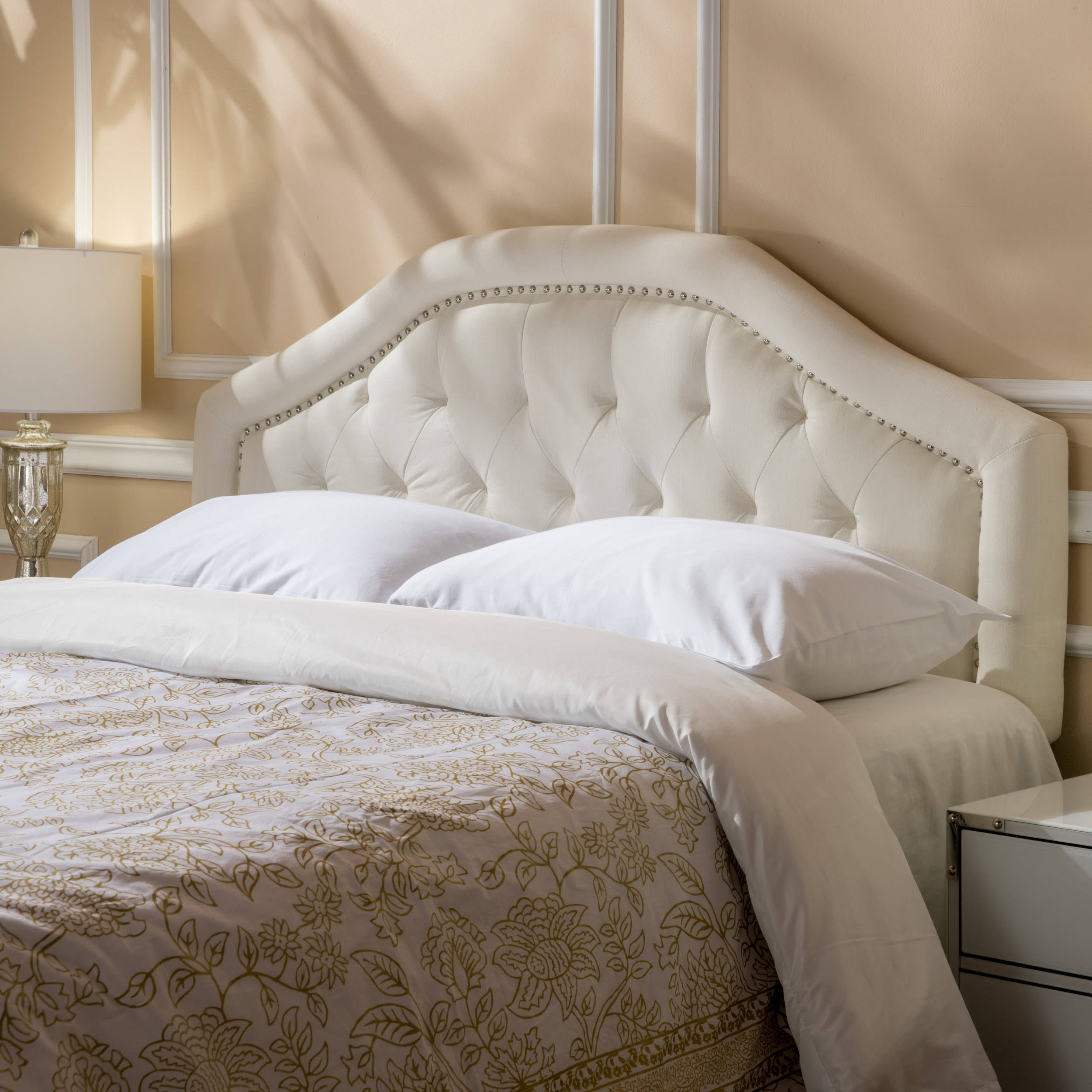 Ivory Fabric Queen/Full Headboard C361051