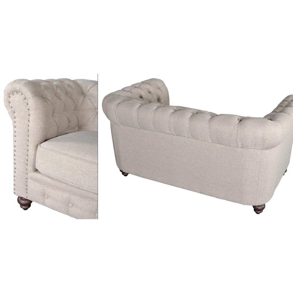 Dark Linen Loveseat P22421