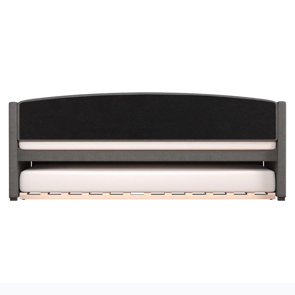 Charcoal Tufted Upholstered Twin Daybed with Trundle Z90589