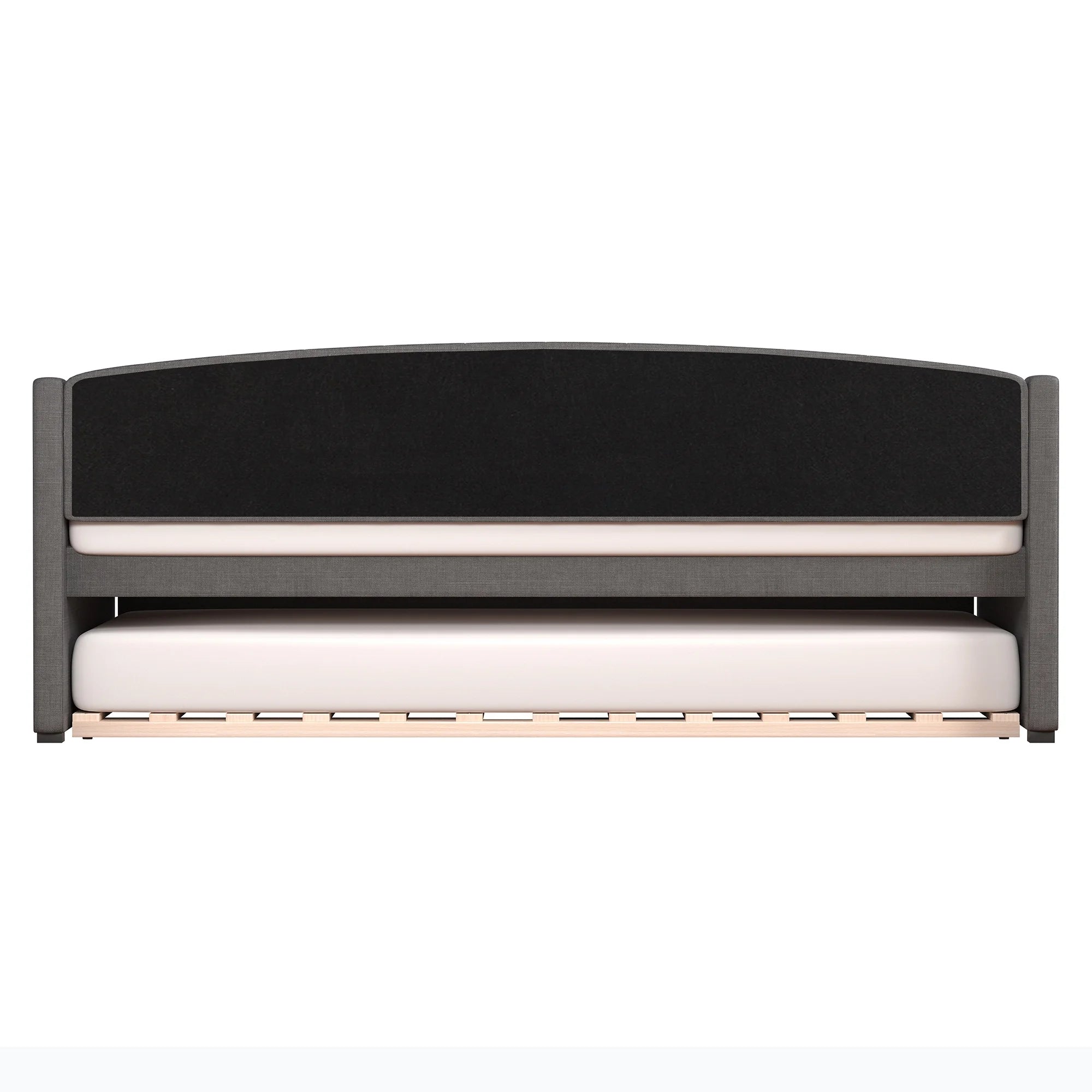 Charcoal Tufted Upholstered Twin Daybed with Trundle Z90589
