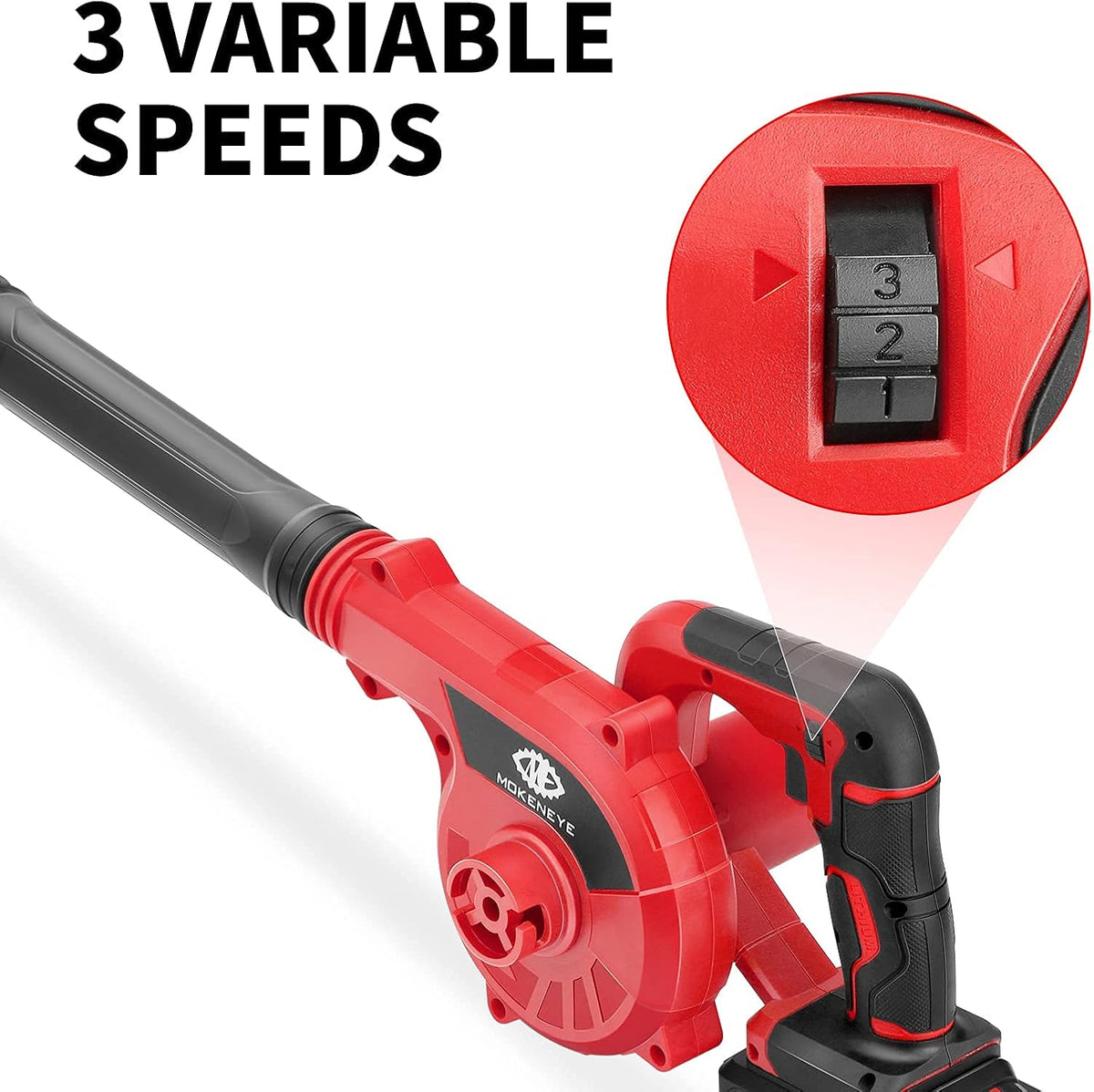 20V Cordless Leaf Blower with Rechargeable Battery, 3 Variable Speeds 150 MPH Max, Pack of 2 P553801