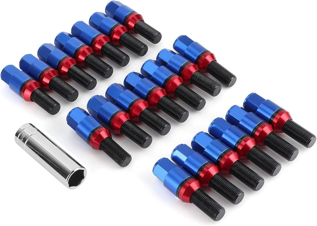 20Pcs M14x1.25 Tuner Style Wheel Lug Bolts (Blue) V8816