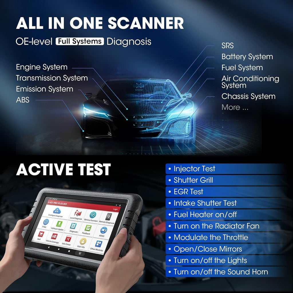 Bi-Directional Full System OBD2 Scanner with 31 Reset P904