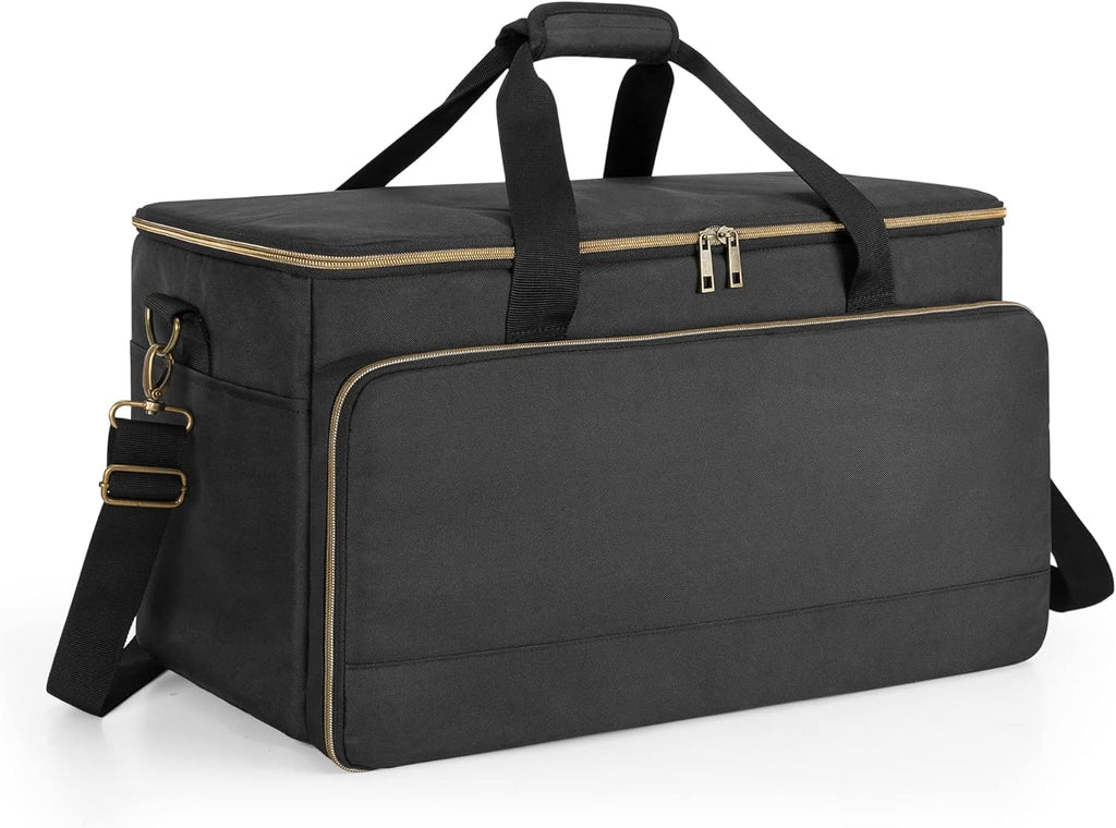 Large Travel DJ Cable File Bag with Inner Detachable Divider and Padded Compartment for 15.6” Laptop P82982