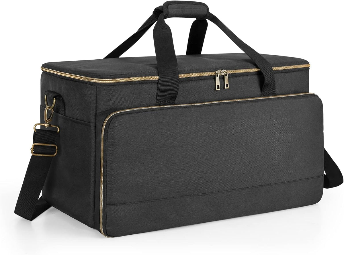 Large Travel DJ Cable File Bag with Inner Detachable Divider and Padded Compartment for 15.6” Laptop P82982