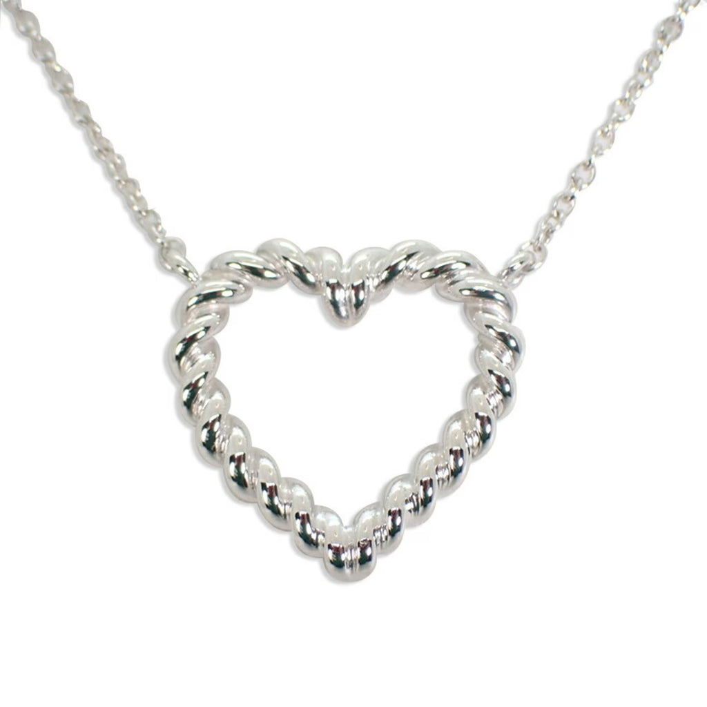 925 Heart Twist Pendant Necklace N785