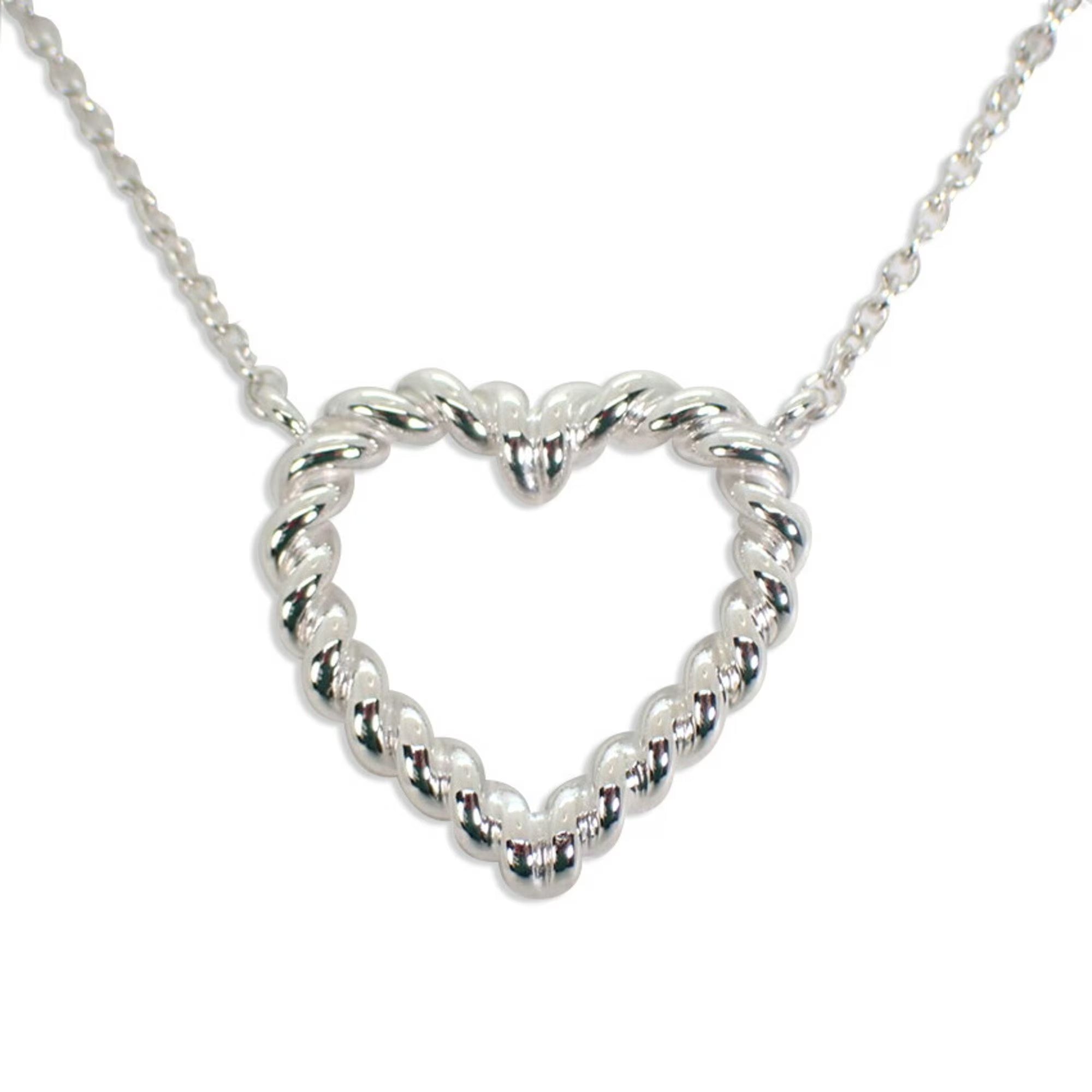 925 Heart Twist Pendant Necklace N785