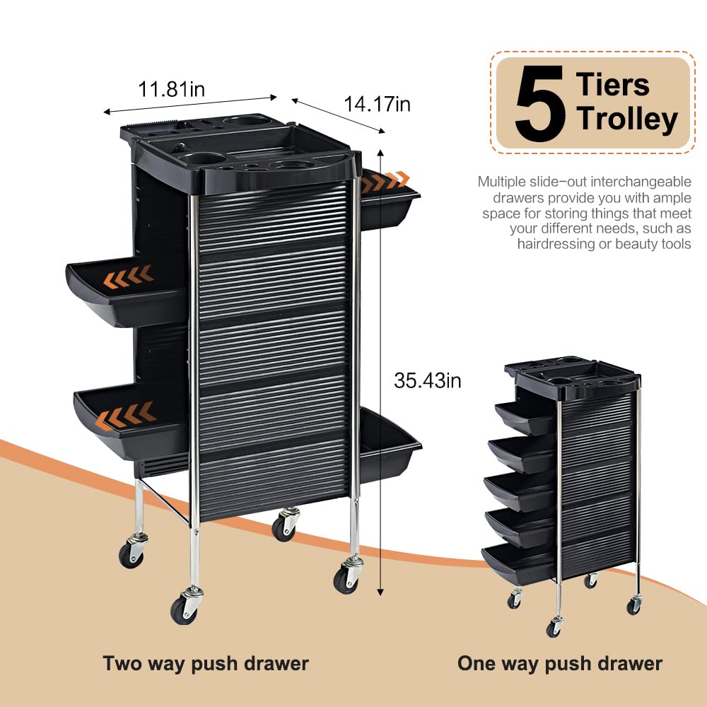 Salon Trolley with 4 Casters Q49385