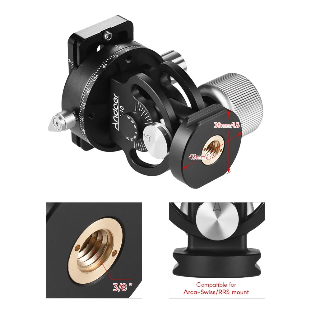 2 Way Pan/Tilt Tripod Head with Quick Release Plate H568