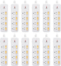 White 12 Pack Power Strip Surge Protector Extension Cord C76813