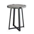 Slate Gray Round Side Table L62089