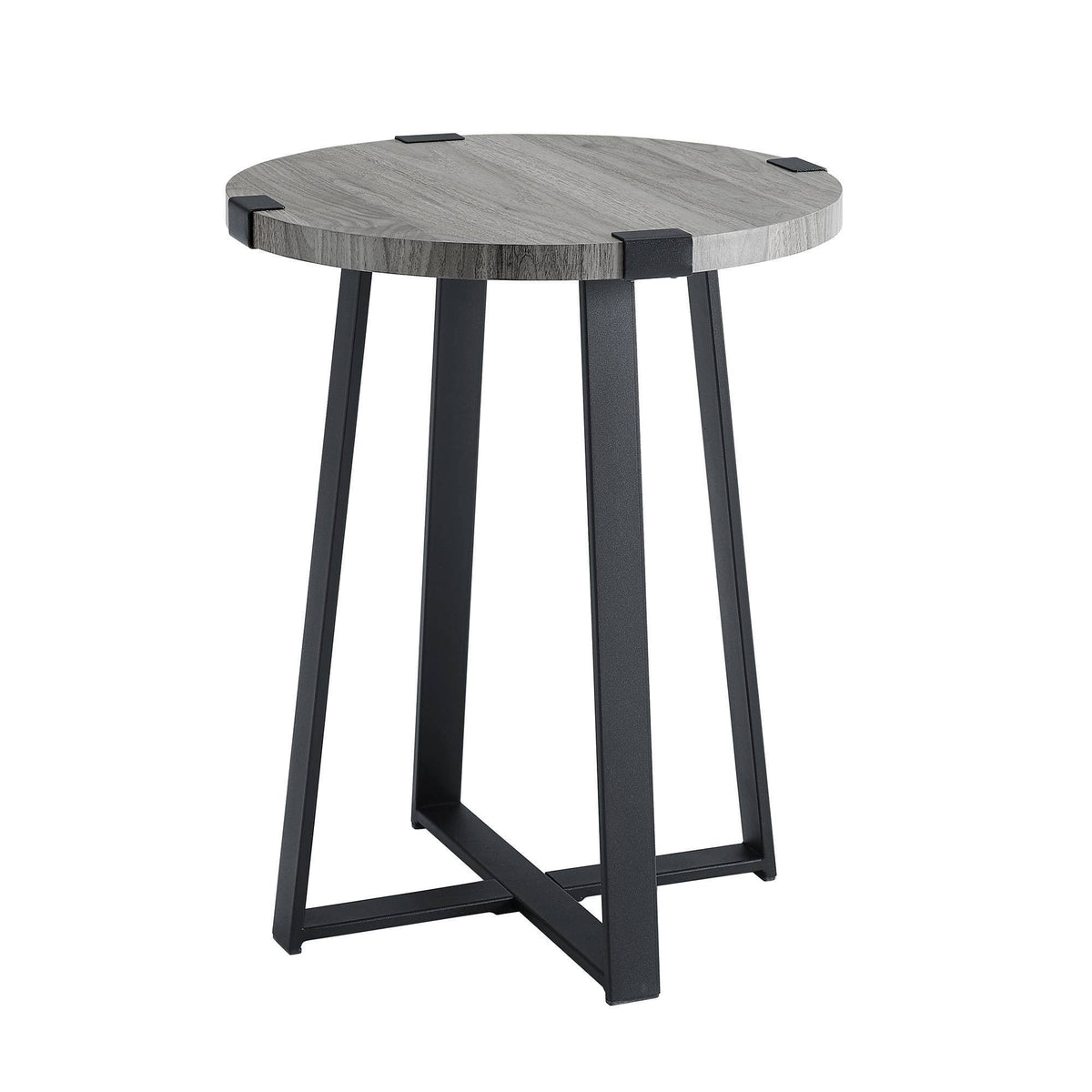 Slate Gray Round Side Table L62089