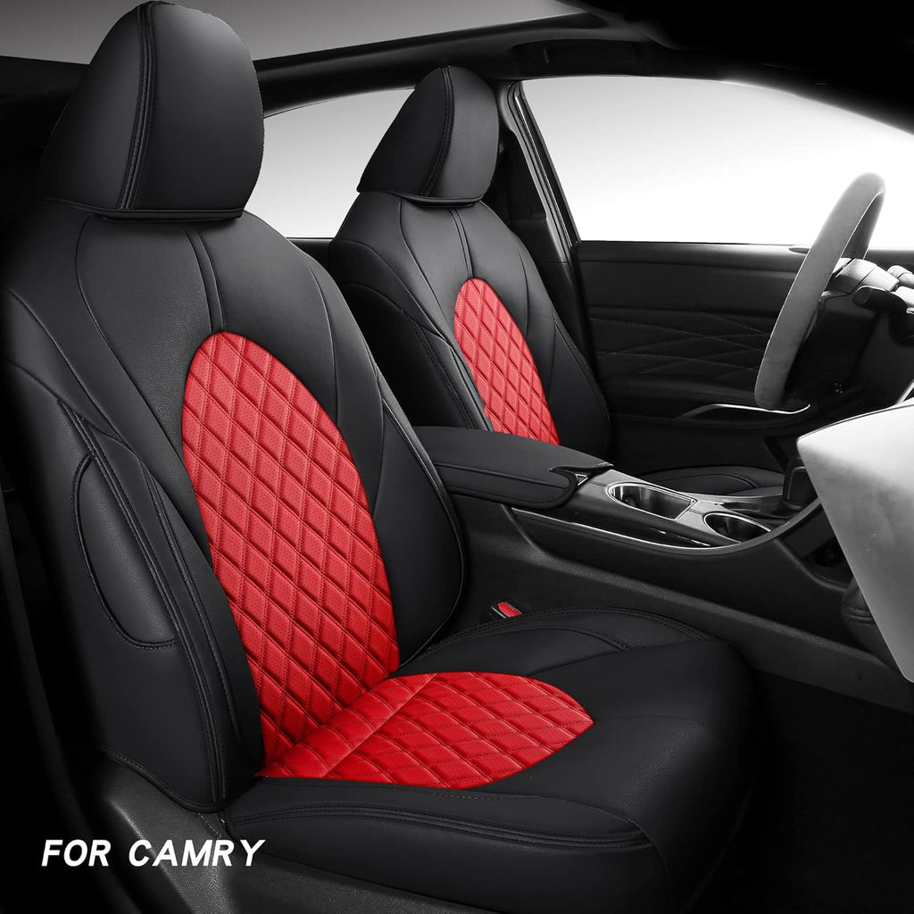 Faux Leather Custom Car Seat Covers Full Set for Toyota Camry Hybrid LE SE XLE XSE L E13098