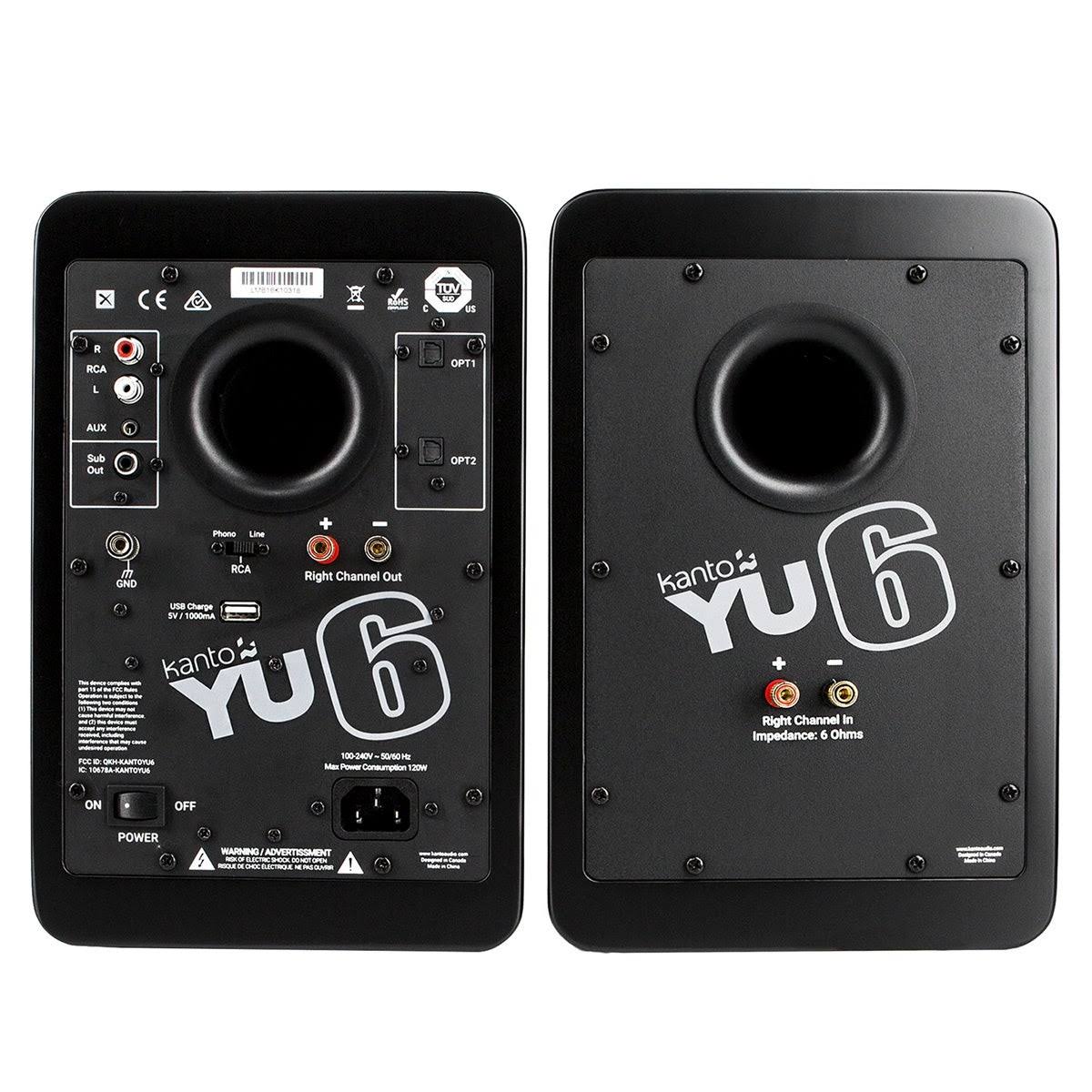 Matte Black Powered Bookshelf Speakers with Bluetooth and Desktop Stands Q9081