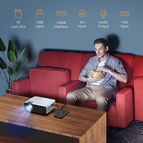 Mini Projector, 3800 Lux 1080p Supported, 45000 Hours LED Life H73098