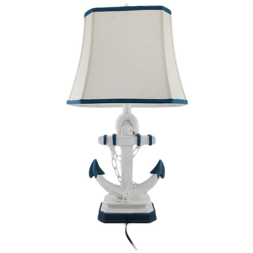 Linen Shade Lamp with Anchor B841