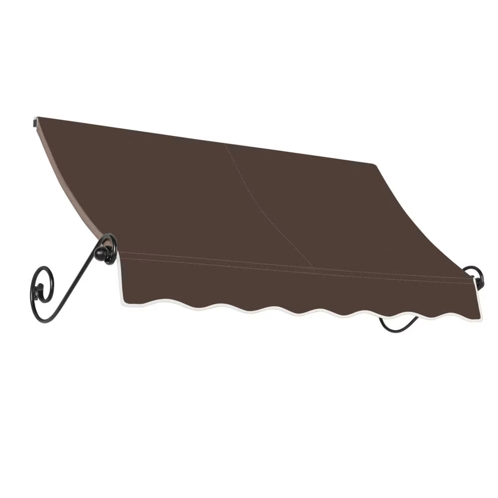 8.375 ft Fixed Awning Acrylic Fabric Brown M674