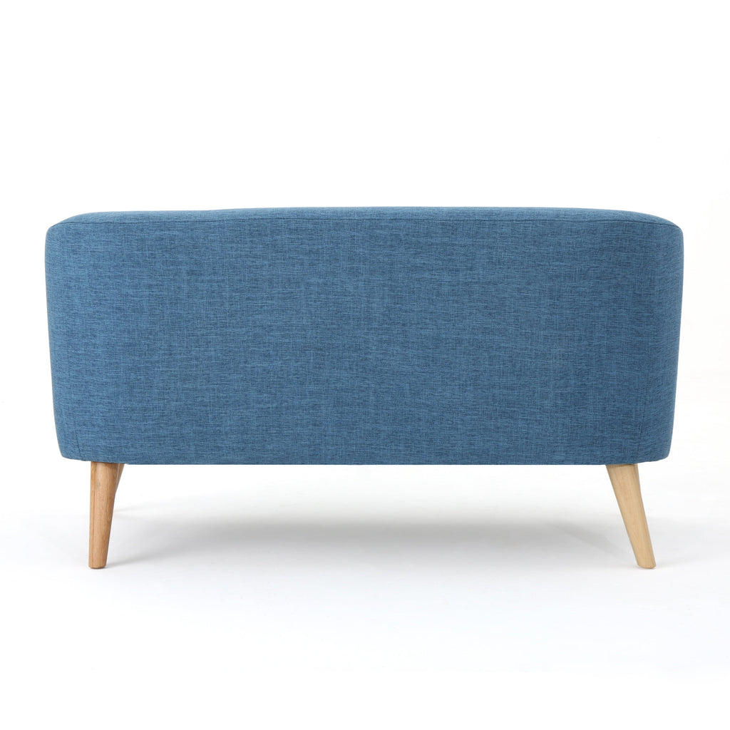 Muted Blue Fabric Loveseat F252