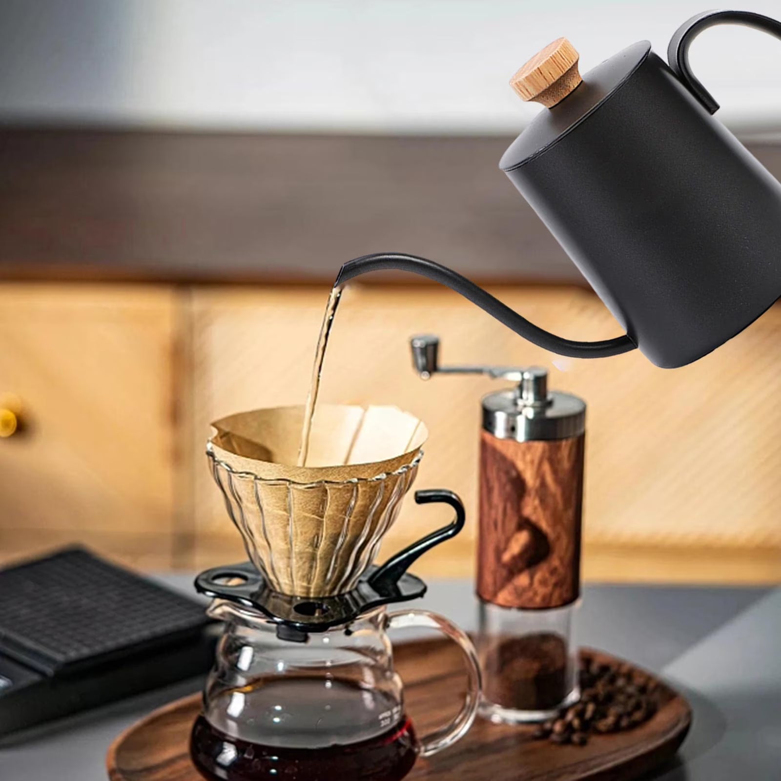 350ml Gooseneck Stainless Drip Coffee Kettle Y82599
